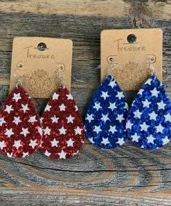 Treasure Accessories Patriotic Star Earrings