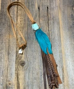A Rare Bird Leather Tassel WFeather Necklace Jewelry