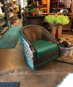 Decor Turquoise Belaire Swivel Chair