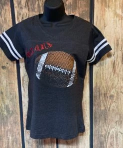 JJs Designs Ladies Texans Football T-Shirt