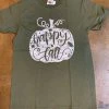JJs Designs Olive Happy Fall Pumpkin T-Shirt