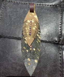 JJs Designs & Boutique Leather Feather Charms