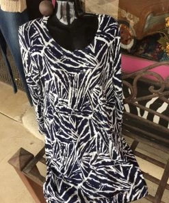 Orange Fashion Sale Navy Dress-Splattered Design