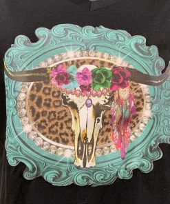JJs Designs Rhinestone Steer T Shirt