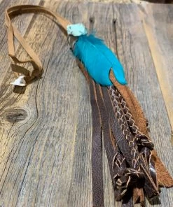 A Rare Bird Leather Tassel WFeather Necklace Jewelry