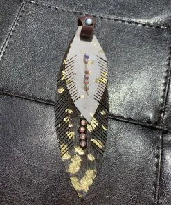 JJs Designs & Boutique Leather Feather Charms