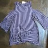 LILYPAD Ladies Purple And Black Striped Tunic