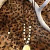 JJs Designs Leather And Bead Necklace With Stone Accessories