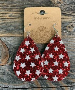 Treasure Accessories Patriotic Star Earrings
