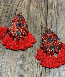 JJs Designs & Boutique Buffalo Plaid Earrings Wfringe