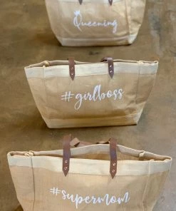 Charlie Paige Burlap Market Totes