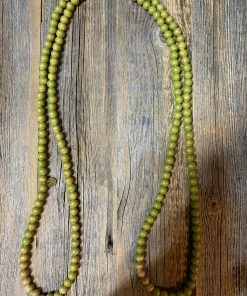 A Rare Bird Accessories Teakwood Bead Necklace