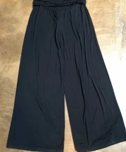 Superline Black Knit Palazzo Pants Ladies