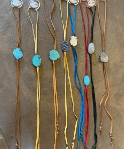 Art By Amy Leather/Stone Bolo Slides Accessories