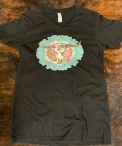 JJs Designs Rhinestone Steer T Shirt
