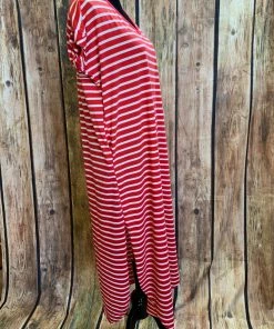 JJs Designs Red Striped Dress Ladies