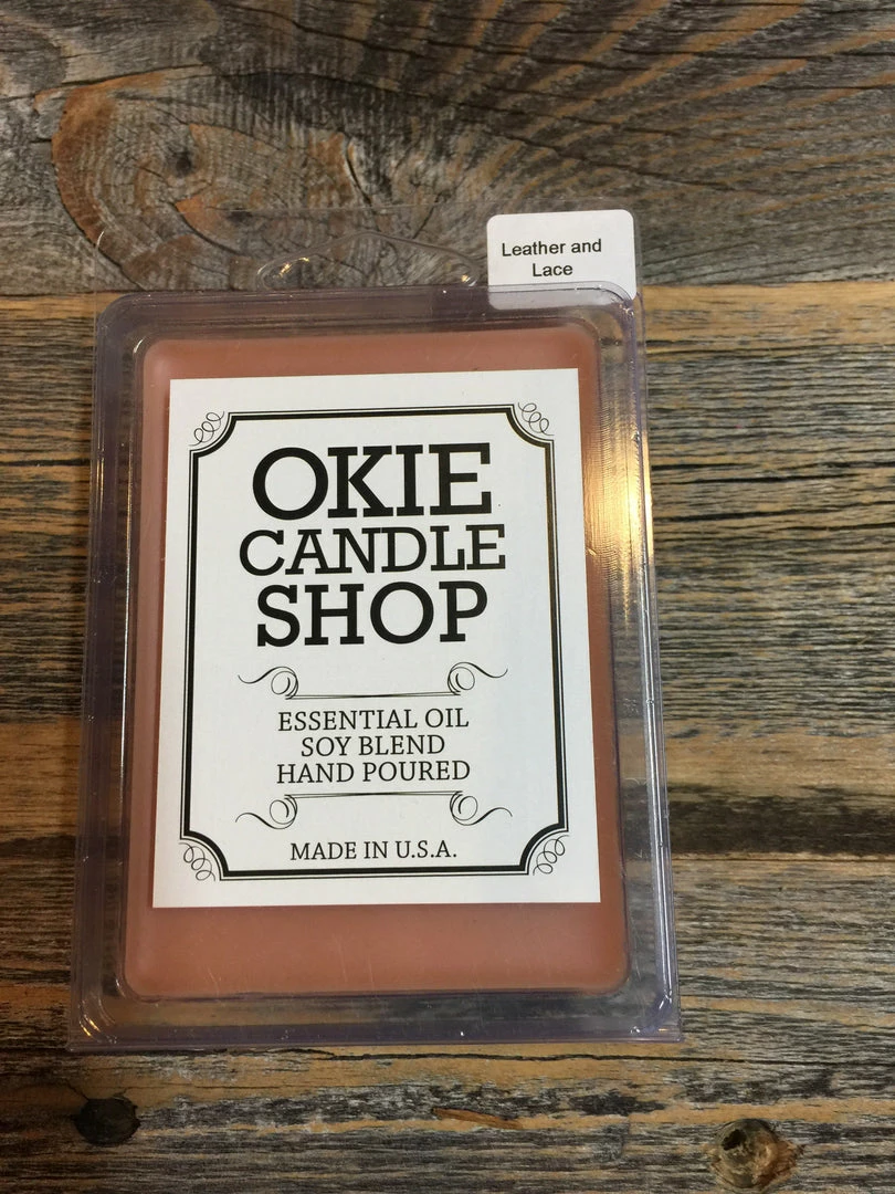 Okie Candle Shop Leather And Lace Candles Decor