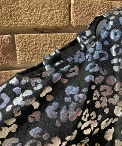 Now & Forever Black Metallic Leopard Sweatshirt