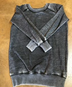 JJs Designs Ladies Grey Acid Washed Sweatshirt