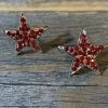 JJs Designs & Boutique Red Star Earrings