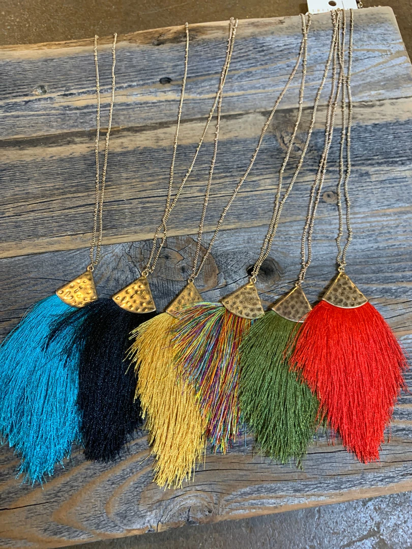 JJs Designs Accessories Thread Tassel Necklace