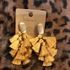 Treasure Accessories Mustard Cluster Thread Earrings