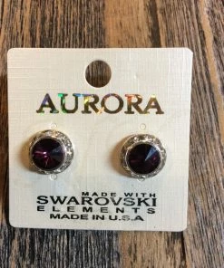 Aurora Swarovski Crystal Halo Earrings Accessories