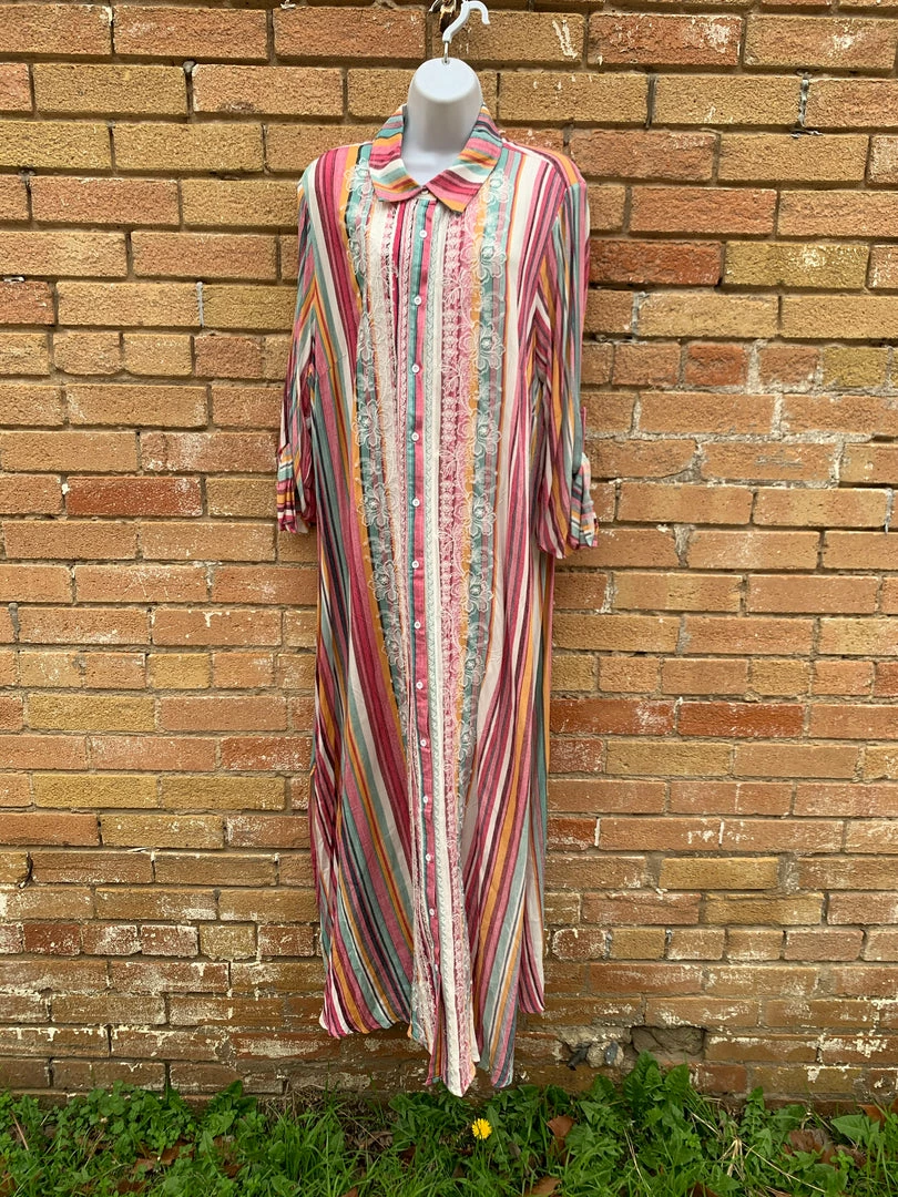 JJs Designs Dusters - Kimonos Andre Stripe Duster