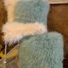 Creative Co-Op Mint Mongolian Lamb Pillows
