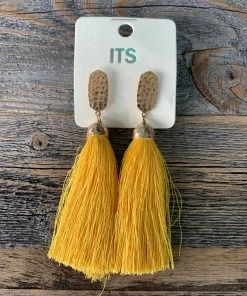 JJs Designs & Boutique Gold Stud W/Tassel Accessories