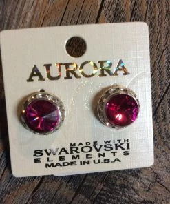 Aurora Swarovski Crystal Halo Earrings Accessories
