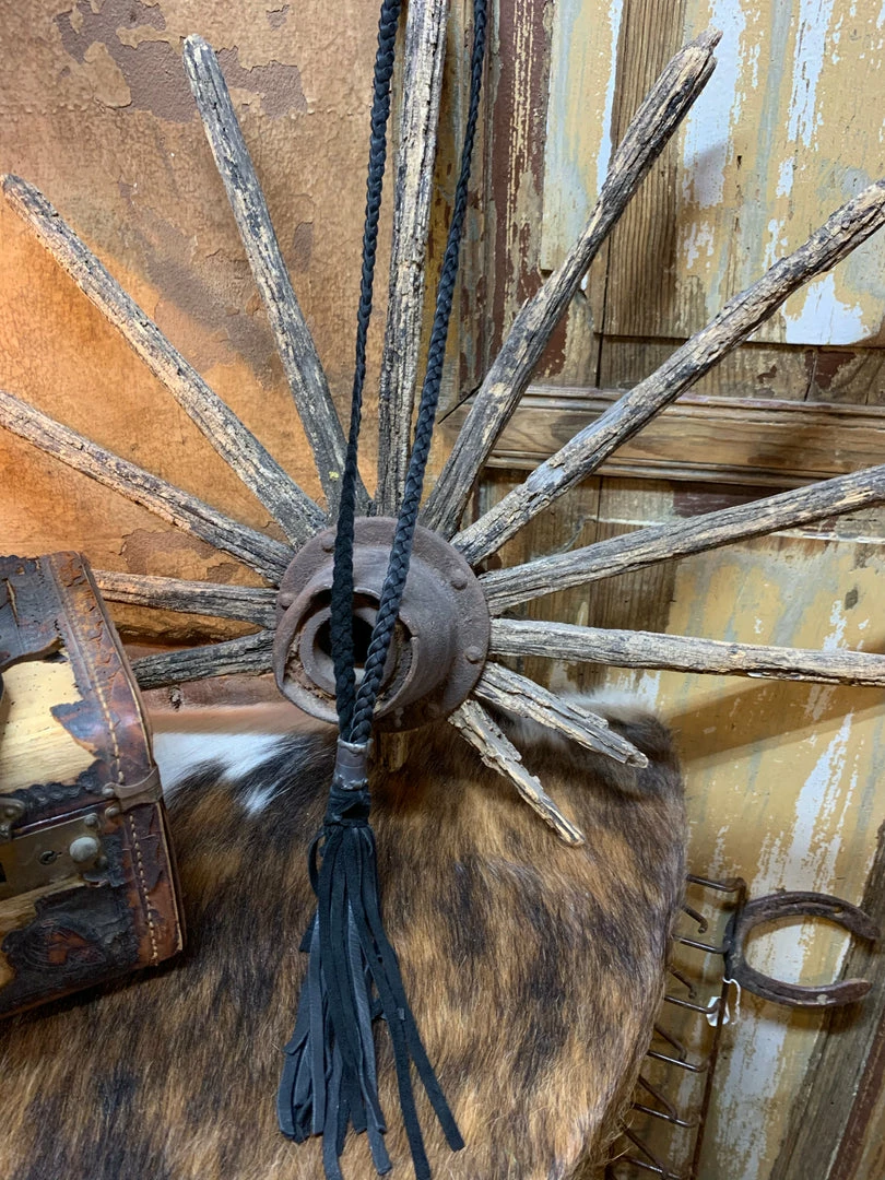 Art By Amy Braided Black Leather Necklace