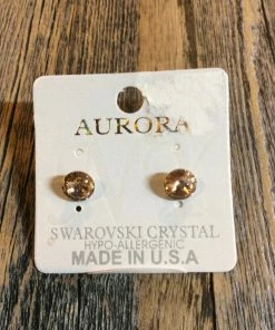 Aurora Accessories Small Swarovski Crystal Earrings