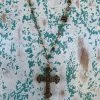 JJs Designs & Boutique Dainty Cross Necklace W/beads