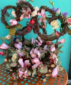 JJs Designs Decor Spring Floral Basket