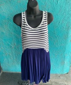 ETWO Tunics Tunic Blue/white Stripped