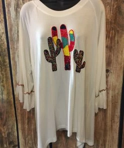 Avani Del Amour Cactus Needlepoint Tunic