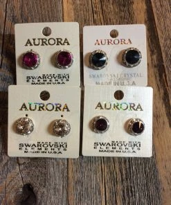 Aurora Swarovski Crystal Halo Earrings Accessories