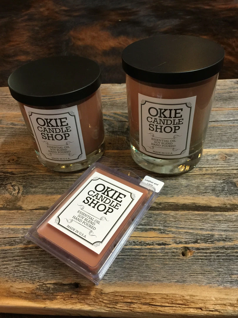 Okie Candle Shop Leather And Lace Candles Decor