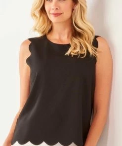 JJs Designs Ladies Scalloped Edge Tank