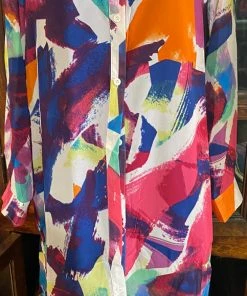 Fashion Express Multi-color Chiffon Duster