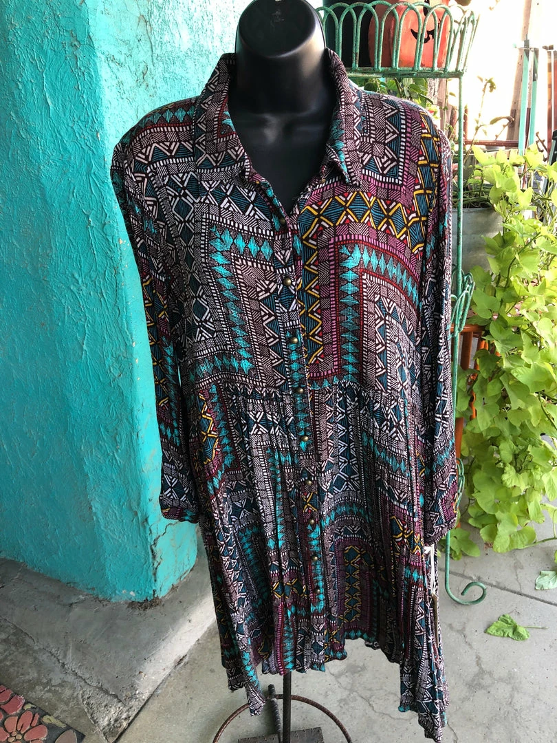 Uncle Frank Sale ~ Geometrical Print Dress