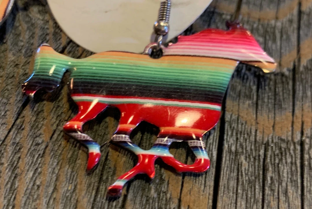 JJs Designs Serape Horse Earrings