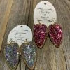 JJs Designs & Boutique Glitter Heart Earrings Jewelry