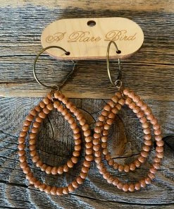 A Rare Bird Accessories Teakwood Teardrop Earrings/ 10 Colors