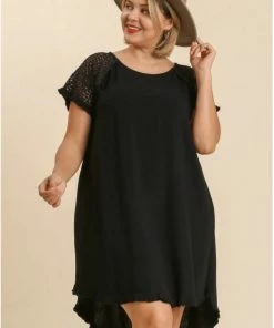 UMGEE Linen Blend Crochet Dress Dresses