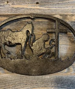 Duitsman Wholesale Decor Praying Cowboy Metal Plaque
