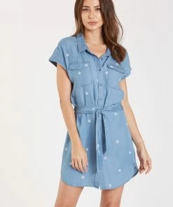 Dear John Kelly Mini Star Print Shirt Dress Ladies