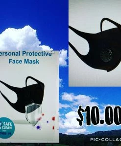 JJs Designs Black Unisex Face Mask-