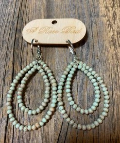 A Rare Bird Accessories Teakwood Teardrop Earrings/ 10 Colors